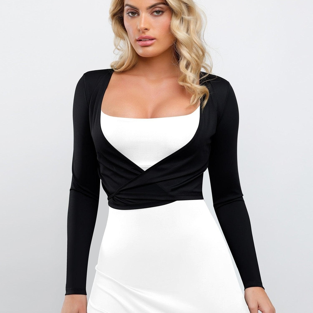 Popilush Wrap Style Ballet Cardigan